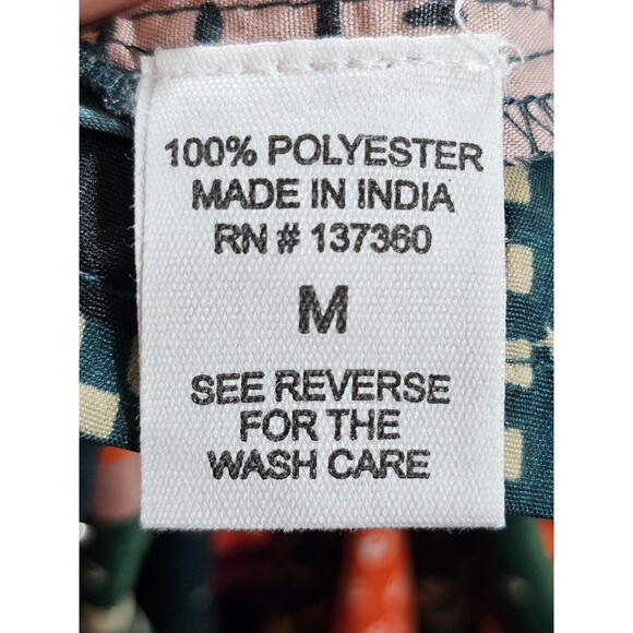 Live 4 Truth Wide Leg Palazzo Pants womens SZ M Tropical Birds Boho Bohemian art - Picture 5 of 8